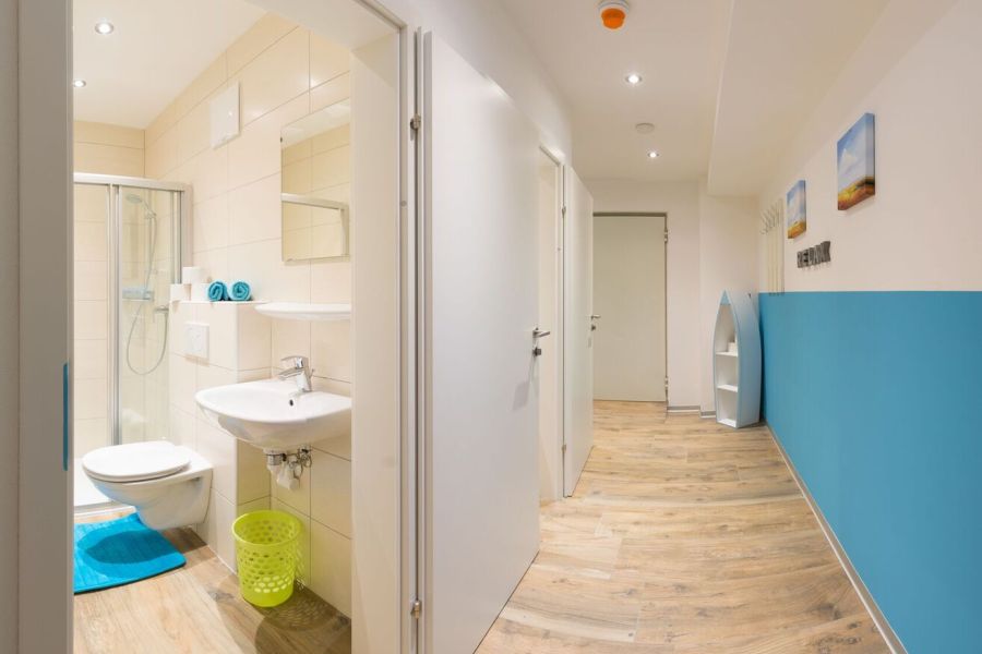 Zugang zum Badezimmer im Ferienhaus Haus Hannah